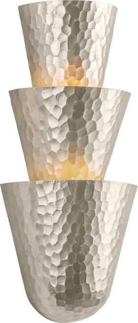 Corbett 508-03-WSL Bucharest Contemporary Warm Silver Leaf Wall Sconce