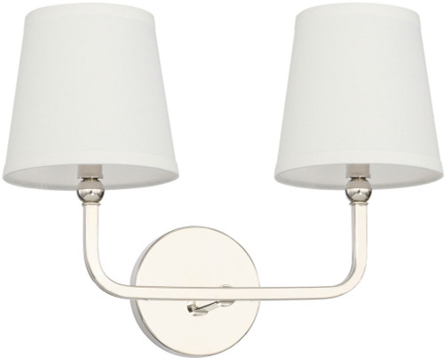 Capital Lighting 119321PN-674 Dawson Polished Nickel 2-Light Bathroom Sconce