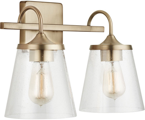 Capital Lighting 139122AD-496 20 Aged Brass 2-Light Bathroom Wall Sconce