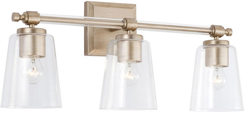 Capital Lighting 144831BS-523 Breigh Modern Brushed Champagne 3-Light Vanity Lighting Fixture