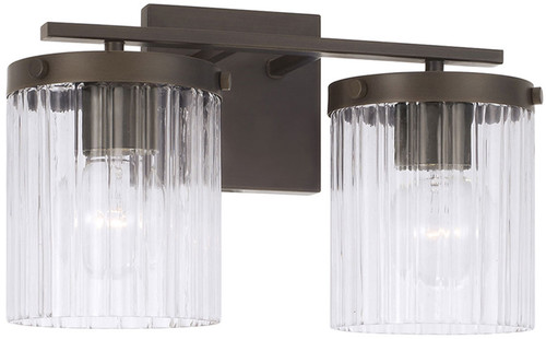 Capital Lighting 156221OR-555 Vaughn Modern Oil Rubbed Bronze 2-Light Vanity Light