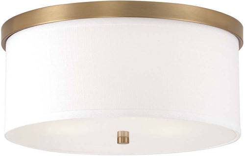 Capital Lighting 2015AD-480 Midtown Aged Brass Flush Mount Light Fixture