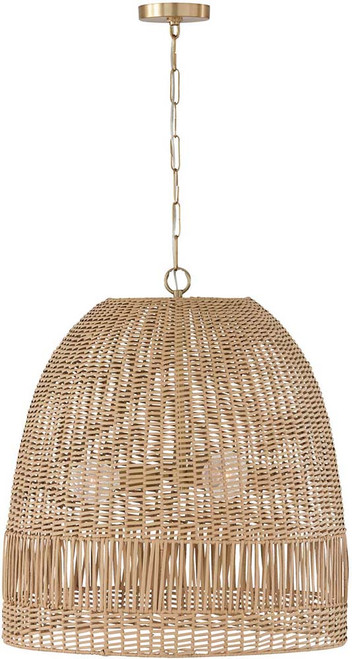 Capital Lighting 347533MA Naomi Contemporary Matte Brass Hanging Pendant Light