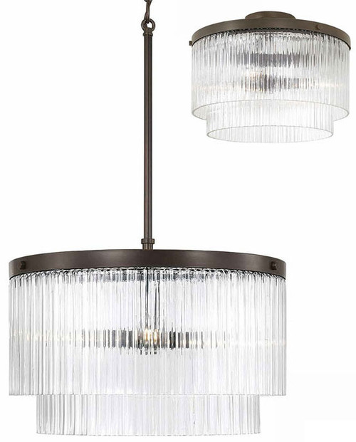 Capital Lighting 356231OR Vaughn Modern Oil Rubbed Bronze Flush Lighting / Hanging Light