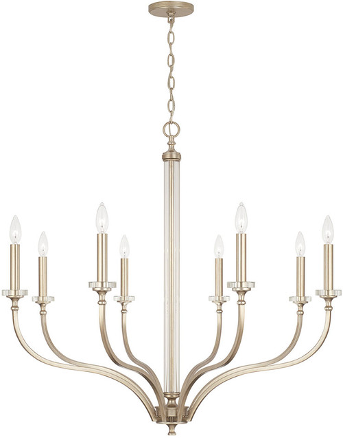 Capital Lighting 444881BS Breigh Modern Brushed Champagne Ceiling Chandelier