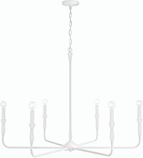 Capital Lighting 450362XW Paloma Modern Textured White Chandelier Light