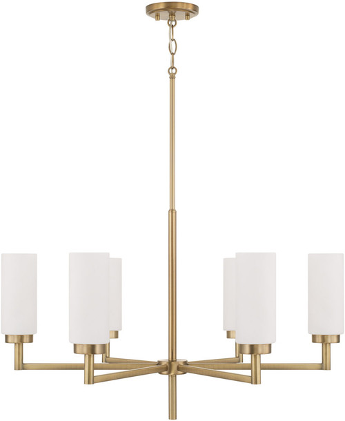 Capital Lighting 451761AD Alyssa Modern Aged Brass Chandelier Light
