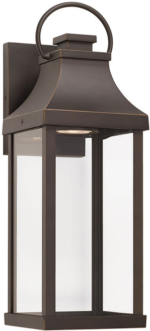 Capital Lighting 946411OZ-GL Bradford Oiled Bronze Exterior 8" Lamp Sconce