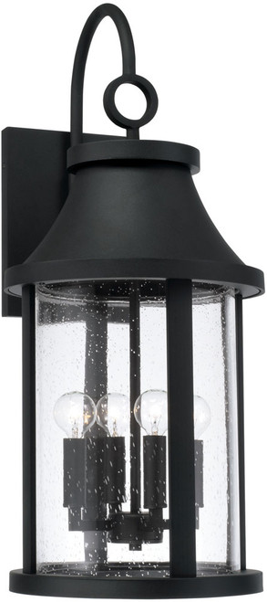 Capital Lighting 953641BK Bridger Contemporary Black 28" Outdoor Lighting Sconce