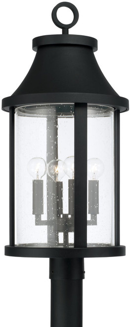 Capital Lighting 953645BK Bridger Contemporary Black Exterior Post Lamp
