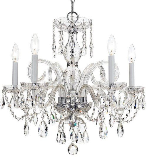Crystorama 1005-CH-CL-SAQ Traditional Crystal Polished Chrome Mini Chandelier Light