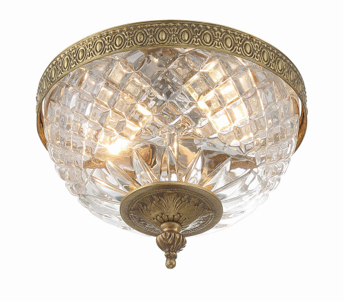 Crystorama 117-8-OB Olde Brass Flush Lighting