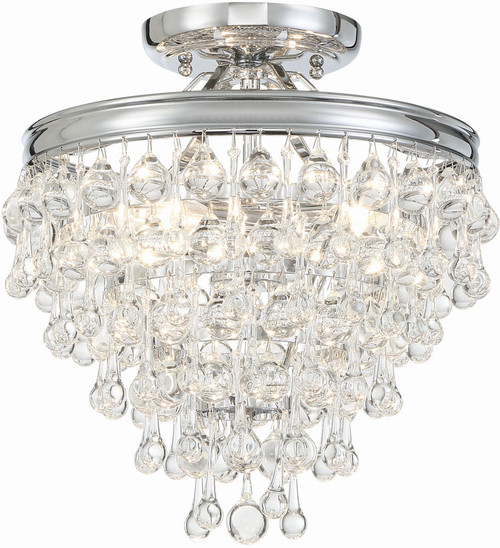 Crystorama 130-CH_CEILING Calypso Contemporary Polished Chrome Overhead Lighting