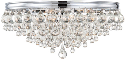 Crystorama 138-CH Calypso Polished Chrome Ceiling Light Fixture