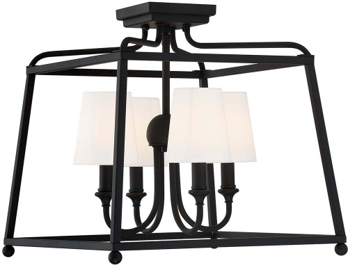 Crystorama 2243-BF Sylvan Black Forged Ceiling Light
