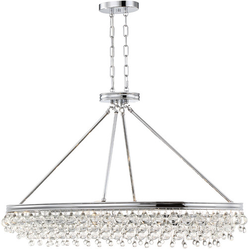 Crystorama 279-CH Calypso Contemporary Polished Chrome Island Light Fixture