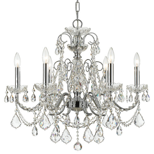 Crystorama 3226-CH-CL-I Imperial Polished Chrome Lighting Chandelier