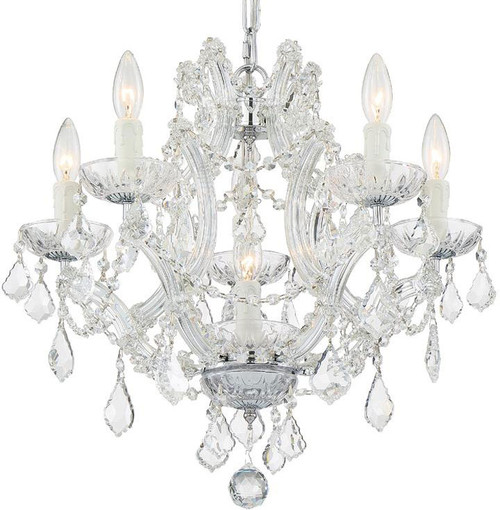 Crystorama 4405-CH-CL-S Maria Theresa Polished Chrome Mini Lighting Chandelier