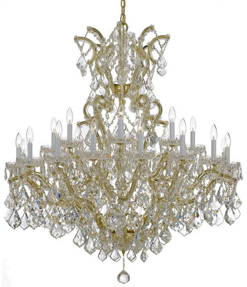Crystorama 4424-GD-CL-S Maria Theresa Gold 46" Ceiling Chandelier