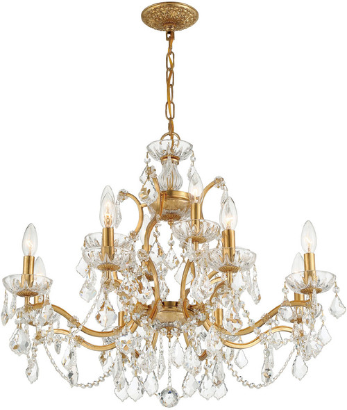 Crystorama 4456-GA-CL-S Filmore Antique Gold Chandelier Lighting