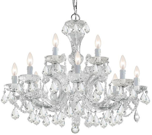Crystorama 4479-CH-CL-SAQ Maria Theresa Polished Chrome Chandelier Light