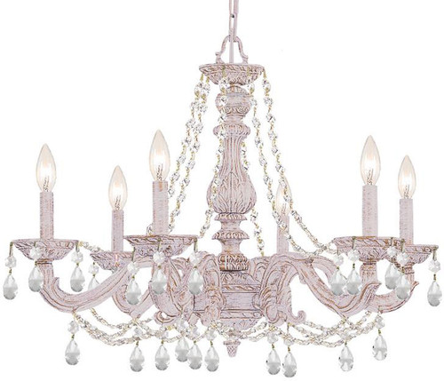 Crystorama 5026-AW-CL-S Paris Market Antique White Chandelier Lighting