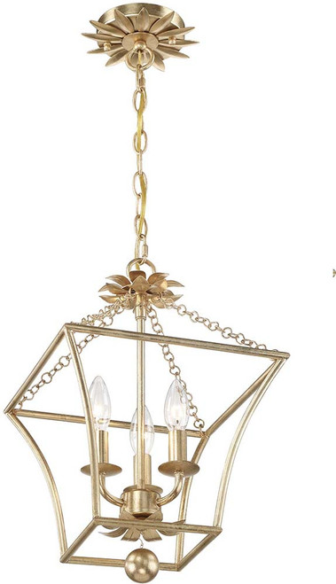 Crystorama 514-GA Broche Contemporary Antique Gold 11" Entryway Light Fixture