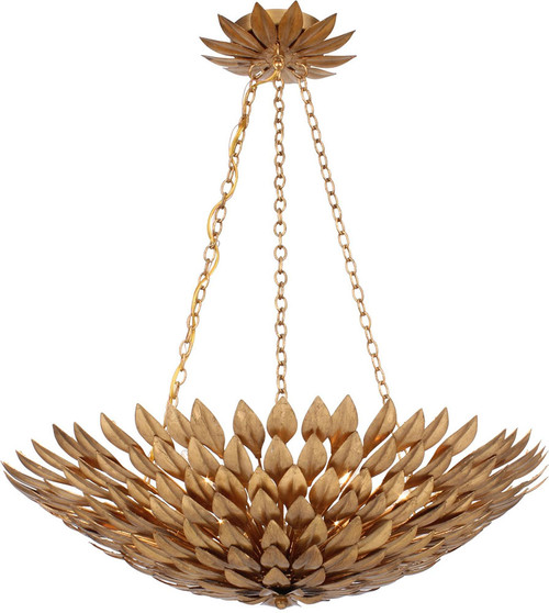 Crystorama 517-GA Broche Antique Gold Pendant Lighting