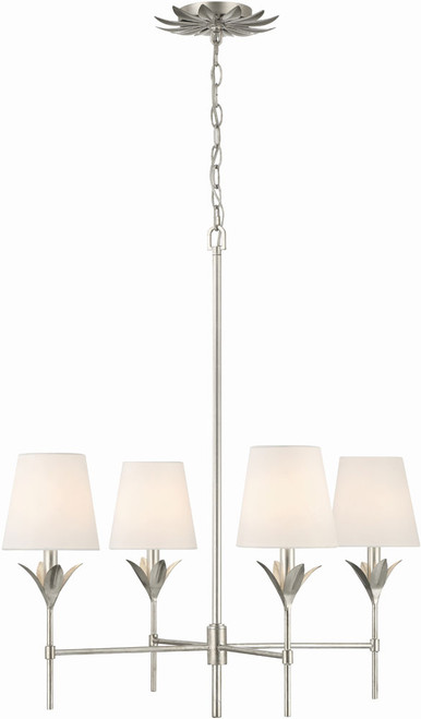 Crystorama 534-SA Broche Antique Silver Chandelier Light