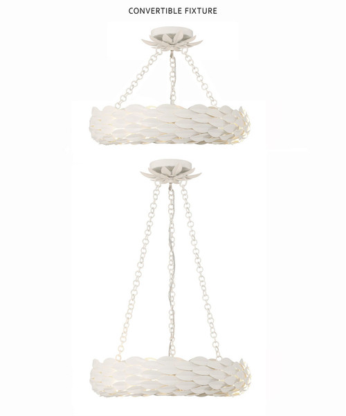 Crystorama 535-MT_CEILING Broche Contemporary Matte White LED Flush Lighting