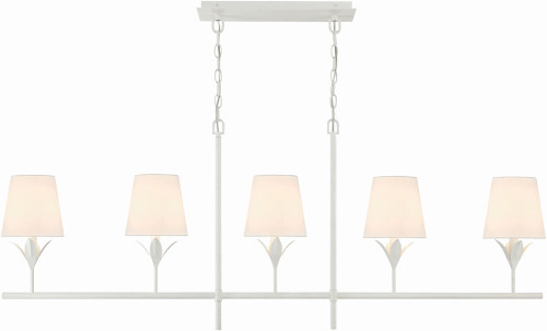 Crystorama 537-MT Broche Matte White Kitchen Island Light Fixture