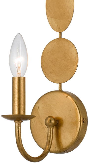Crystorama 541-GA Layla Antique Gold Candle Lamp Sconce