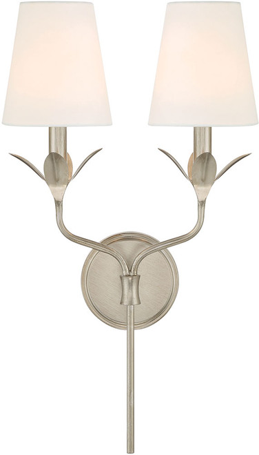 Crystorama 562-SA Broche Modern Antique Silver Wall Sconce Light