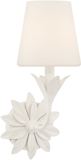 Crystorama 571-OP-MT Broche Matte White Wall Mounted Lamp
