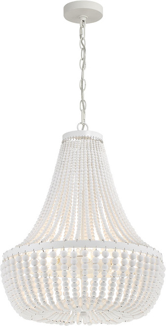 Crystorama 608-MT Rylee Modern Matte White Pendant Light