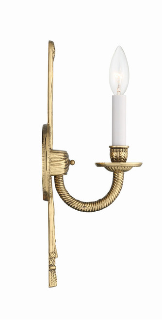 Crystorama 651-OB Arlington Olde Brass Finish 13 Inch Tall Candle Sconce Lighting