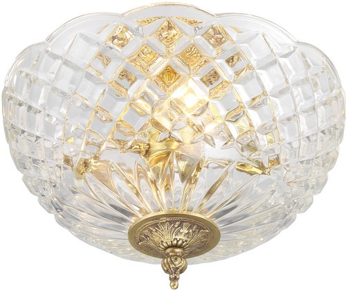 Crystorama 66-CT-OB Milton Modern Olde Brass Ceiling Light