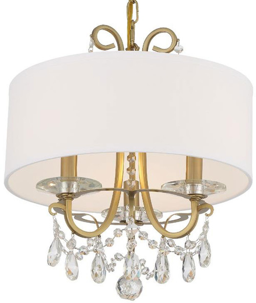 Crystorama 6623-VG-CL-SAQ Othello Vibrant Gold Mini Chandelier Lamp