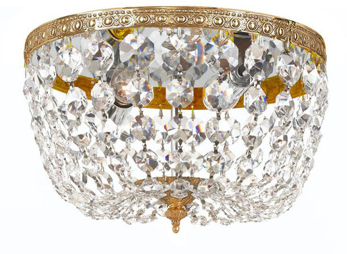 Crystorama 710-OB-CL-MWP Ceiling Mount Olde Brass 10" Overhead Light Fixture