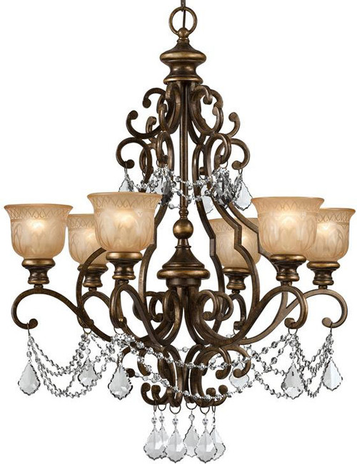 Crystorama 7516-BU-CL-I Norwalk Bronze Umber 28" Chandelier Light