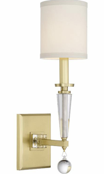 Crystorama 8101-AG Paxton Aged Brass Wall Lighting Sconce