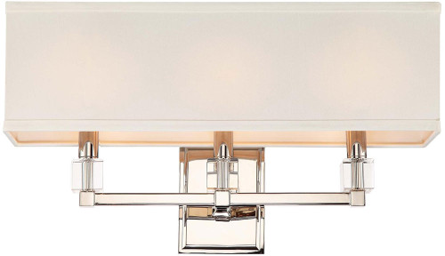 Crystorama 8883-PN Dixon Polished Nickel Wall Light Sconce