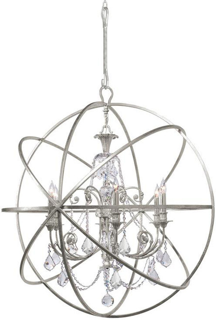 Crystorama 9219-OS-CL-S Solaris Olde Silver 40" Lighting Chandelier