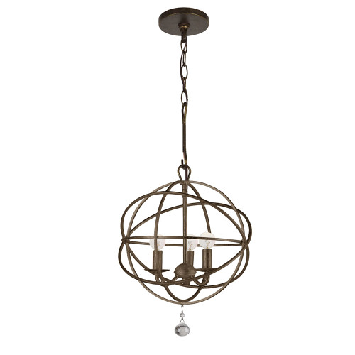Crystorama 9225-EB Solaris Modern English Bronze 12.5" Hanging Lamp