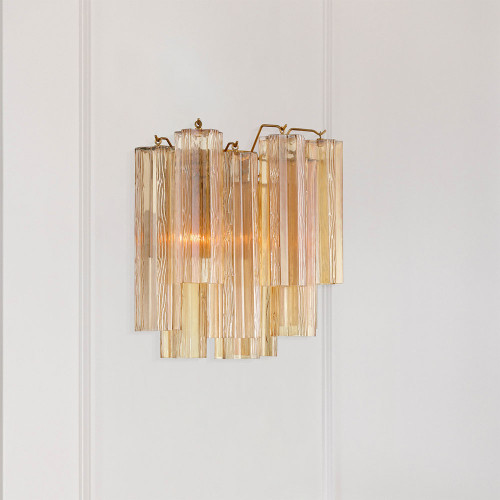 Crystorama ADD-303-AG-AM Addis Contemporary Aged Brass Wall Sconce
