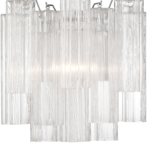 Crystorama ADD-303-CH-CL Addis Modern Polished Chrome Wall Mounted Lamp