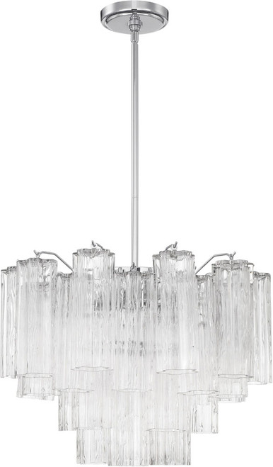 Crystorama ADD-306-CH-CL Addis Polished Chrome 20" Drop Ceiling Lighting