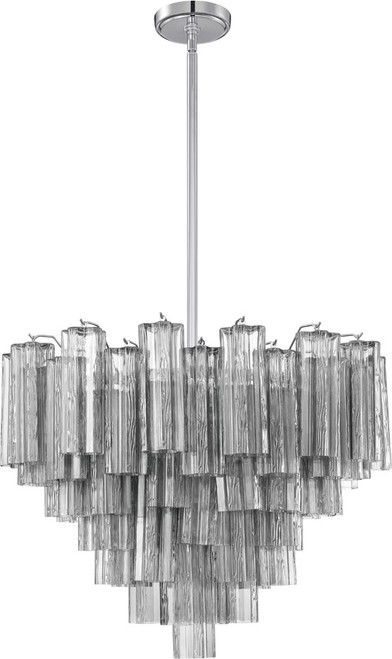 Crystorama ADD-312-CH-SM Addis Polished Chrome 27" Pendant Hanging Light