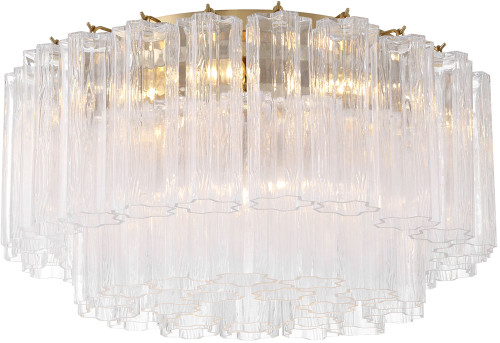 Crystorama ADD-321-AG-CL Addis Modern Aged Brass Ceiling Light