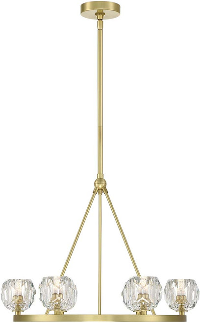 Crystorama ARA-10264-SB Aragon Modern Soft Brass LED 24" Chandelier Lighting